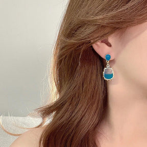Pendientes Cristal Azul